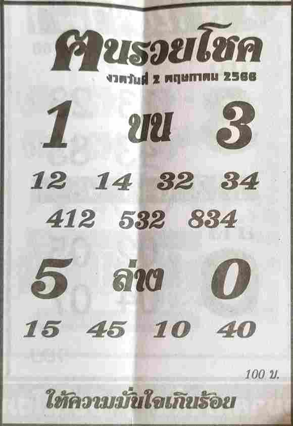 หวยดัง ฅนรวยโชค 2/5/66