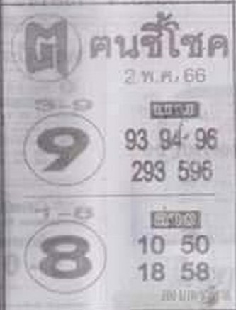 ตรวจหวย คนชี้โชค 2/5/66