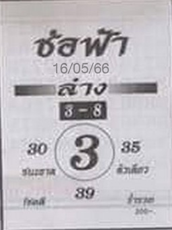 หวยออนไลน์ ช่อฟ้า 16/5/66