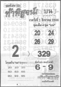 หวยไทย ท้าพิสูจน์บน 16/08/66